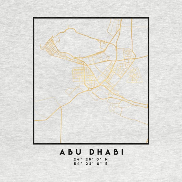 ABU DHABI CITY STREET MAP ART by deificusArt